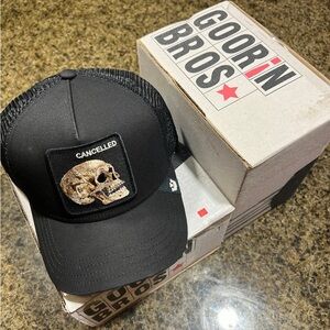 Goorin Bros Trucker Hat CANCELLED black and bone color NEW WITH TAG